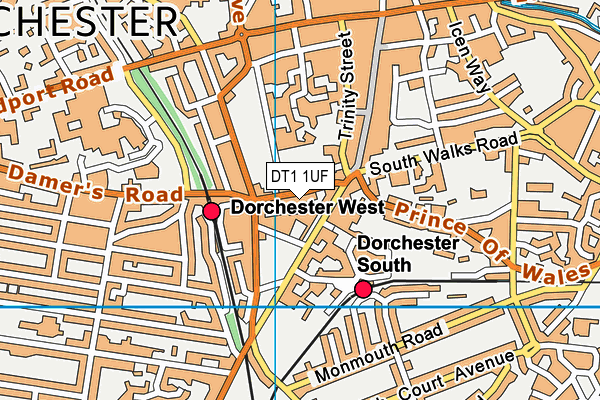 DT1 1UF map - OS VectorMap District (Ordnance Survey) DT1 1UF map - OS VectorMap District (Ordnance Survey)