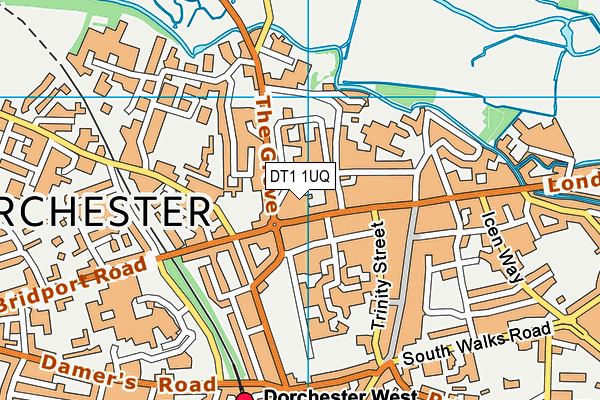 DT1 1UQ map - OS VectorMap District (Ordnance Survey) DT1 1UQ map - OS VectorMap District (Ordnance Survey)