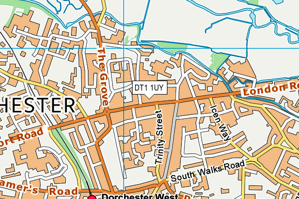 DT1 1UY map - OS VectorMap District (Ordnance Survey) DT1 1UY map - OS VectorMap District (Ordnance Survey)