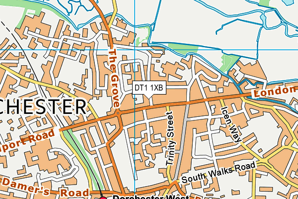 DT1 1XB map - OS VectorMap District (Ordnance Survey) DT1 1XB map - OS VectorMap District (Ordnance Survey)