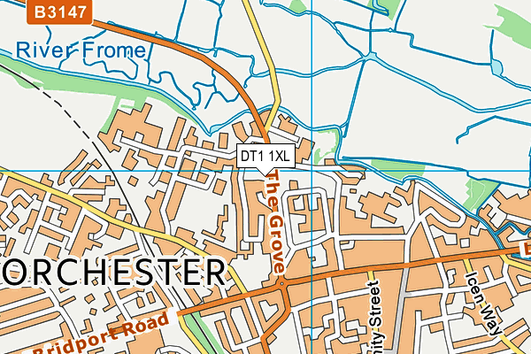 DT1 1XL map - OS VectorMap District (Ordnance Survey) DT1 1XL map - OS VectorMap District (Ordnance Survey)