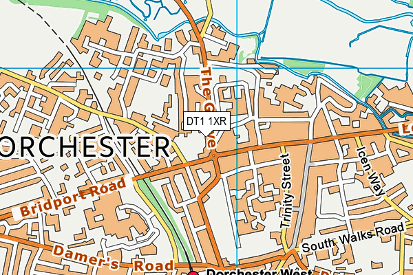 DT1 1XR map - OS VectorMap District (Ordnance Survey) DT1 1XR map - OS VectorMap District (Ordnance Survey)
