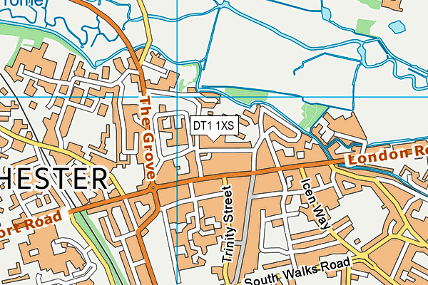 DT1 1XS map - OS VectorMap District (Ordnance Survey) DT1 1XS map - OS VectorMap District (Ordnance Survey)