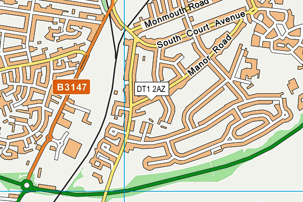 DT1 2AZ map - OS VectorMap District (Ordnance Survey) DT1 2AZ map - OS VectorMap District (Ordnance Survey)