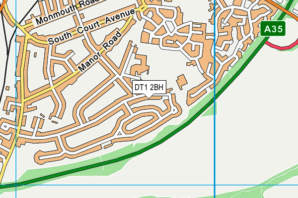 DT1 2BH map - OS VectorMap District (Ordnance Survey) DT1 2BH map - OS VectorMap District (Ordnance Survey)