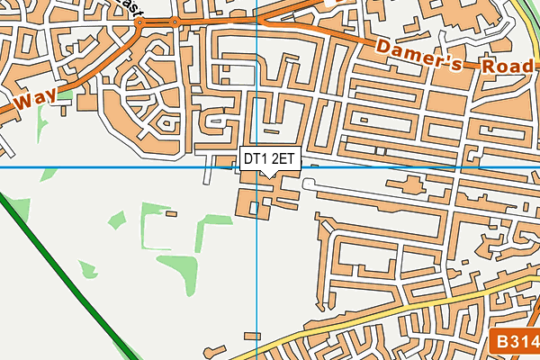 DT1 2ET map - OS VectorMap District (Ordnance Survey) DT1 2ET map - OS VectorMap District (Ordnance Survey)