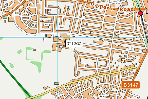 DT1 2GZ map - OS VectorMap District (Ordnance Survey) DT1 2GZ map - OS VectorMap District (Ordnance Survey)