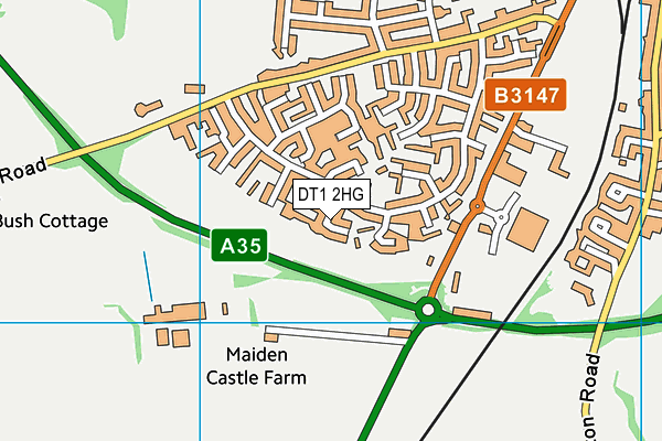 DT1 2HG map - OS VectorMap District (Ordnance Survey) DT1 2HG map - OS VectorMap District (Ordnance Survey)