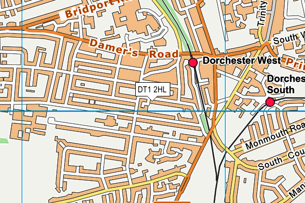 DT1 2HL map - OS VectorMap District (Ordnance Survey) DT1 2HL map - OS VectorMap District (Ordnance Survey)