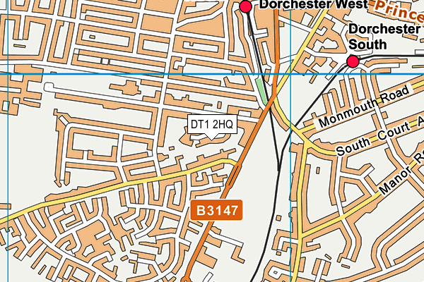 DT1 2HQ map - OS VectorMap District (Ordnance Survey) DT1 2HQ map - OS VectorMap District (Ordnance Survey)