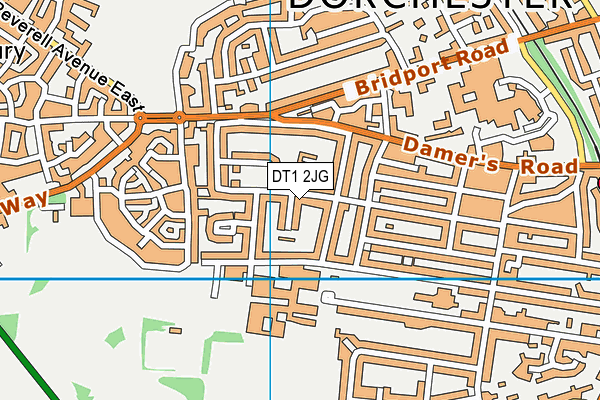 DT1 2JG map - OS VectorMap District (Ordnance Survey) DT1 2JG map - OS VectorMap District (Ordnance Survey)