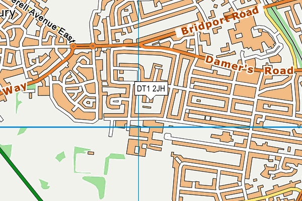 DT1 2JH map - OS VectorMap District (Ordnance Survey) DT1 2JH map - OS VectorMap District (Ordnance Survey)