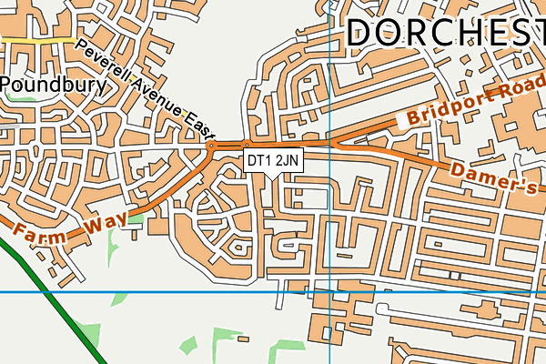 DT1 2JN map - OS VectorMap District (Ordnance Survey) DT1 2JN map - OS VectorMap District (Ordnance Survey)