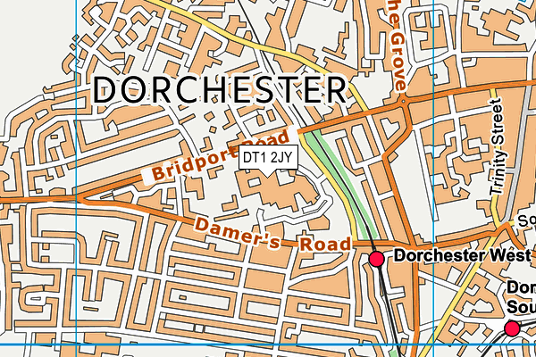 DT1 2JY map - OS VectorMap District (Ordnance Survey) DT1 2JY map - OS VectorMap District (Ordnance Survey)