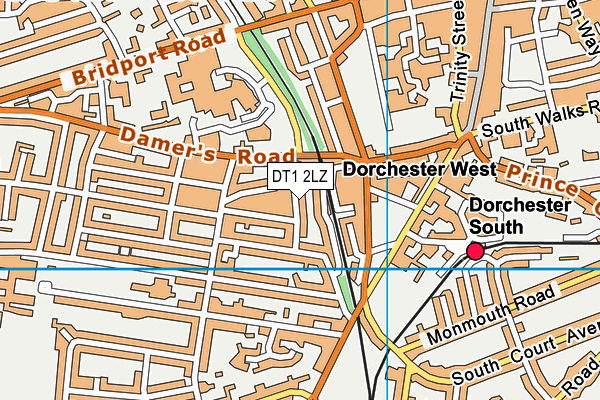 DT1 2LZ map - OS VectorMap District (Ordnance Survey) DT1 2LZ map - OS VectorMap District (Ordnance Survey)
