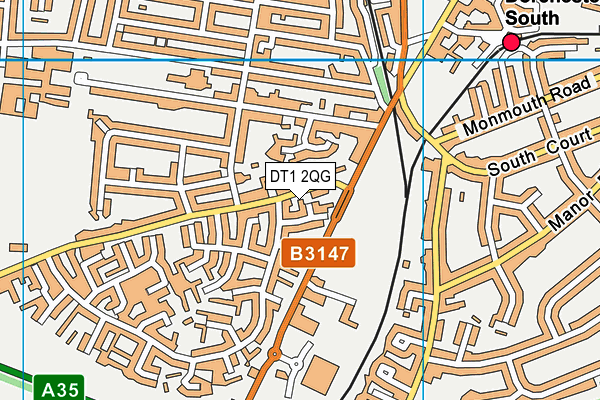 DT1 2QG map - OS VectorMap District (Ordnance Survey) DT1 2QG map - OS VectorMap District (Ordnance Survey)