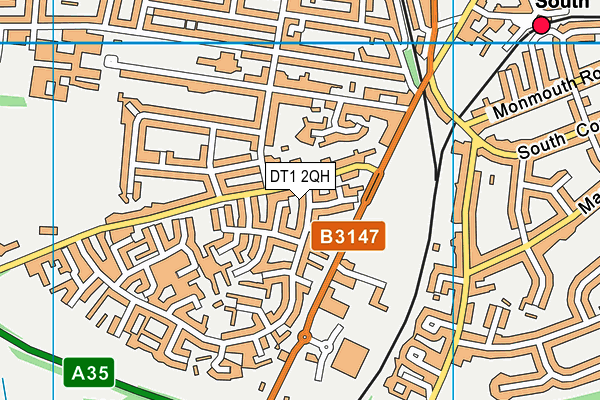 DT1 2QH map - OS VectorMap District (Ordnance Survey) DT1 2QH map - OS VectorMap District (Ordnance Survey)