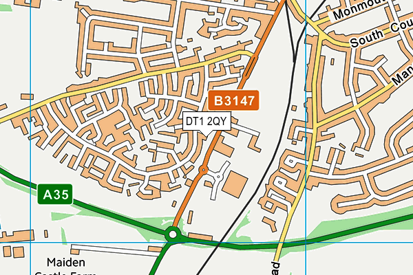 DT1 2QY map - OS VectorMap District (Ordnance Survey) DT1 2QY map - OS VectorMap District (Ordnance Survey)