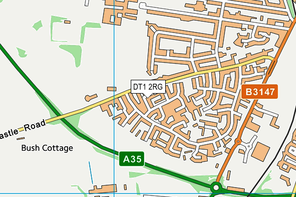 DT1 2RG map - OS VectorMap District (Ordnance Survey) DT1 2RG map - OS VectorMap District (Ordnance Survey)