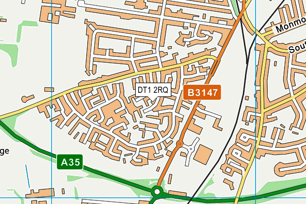 DT1 2RQ map - OS VectorMap District (Ordnance Survey) DT1 2RQ map - OS VectorMap District (Ordnance Survey)