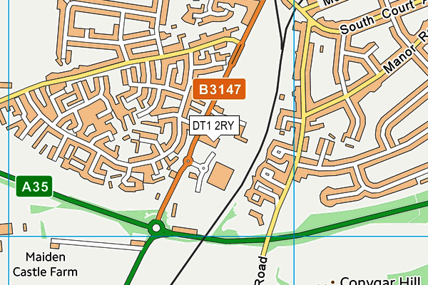 DT1 2RY map - OS VectorMap District (Ordnance Survey) DT1 2RY map - OS VectorMap District (Ordnance Survey)