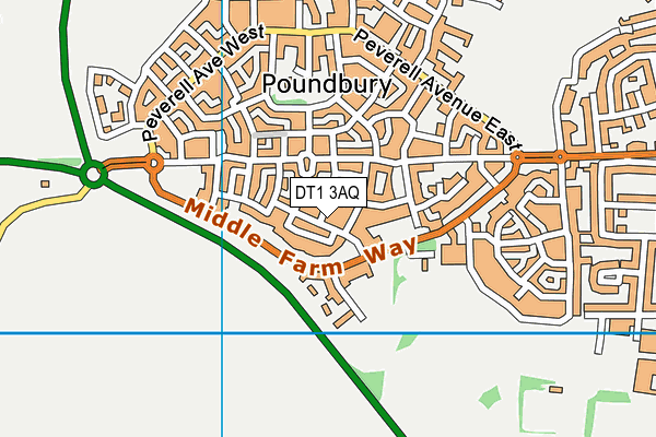 DT1 3AQ map - OS VectorMap District (Ordnance Survey) DT1 3AQ map - OS VectorMap District (Ordnance Survey)