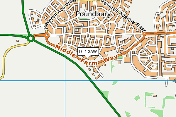 DT1 3AW map - OS VectorMap District (Ordnance Survey) DT1 3AW map - OS VectorMap District (Ordnance Survey)