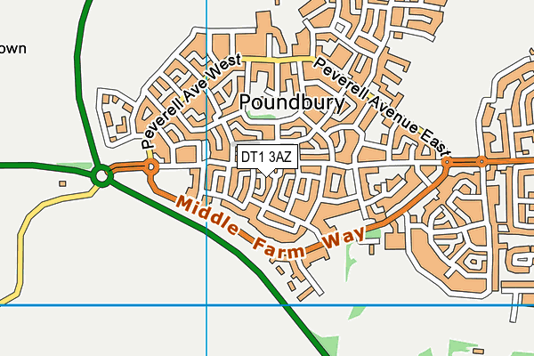 DT1 3AZ map - OS VectorMap District (Ordnance Survey) DT1 3AZ map - OS VectorMap District (Ordnance Survey)