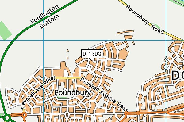 DT1 3DQ map - OS VectorMap District (Ordnance Survey) DT1 3DQ map - OS VectorMap District (Ordnance Survey)