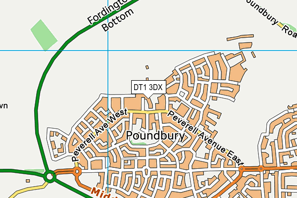 DT1 3DX map - OS VectorMap District (Ordnance Survey) DT1 3DX map - OS VectorMap District (Ordnance Survey)