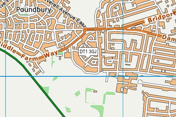 DT1 3GJ map - OS VectorMap District (Ordnance Survey) DT1 3GJ map - OS VectorMap District (Ordnance Survey)
