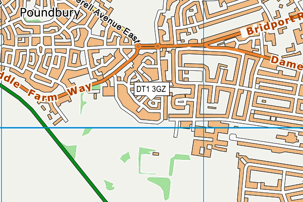 DT1 3GZ map - OS VectorMap District (Ordnance Survey) DT1 3GZ map - OS VectorMap District (Ordnance Survey)