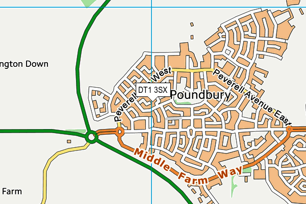 DT1 3SX map - OS VectorMap District (Ordnance Survey) DT1 3SX map - OS VectorMap District (Ordnance Survey)