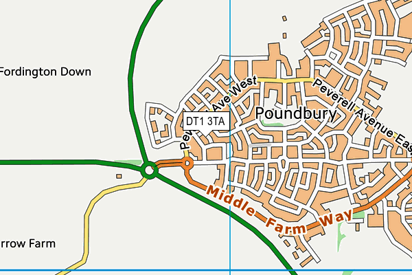 DT1 3TA map - OS VectorMap District (Ordnance Survey) DT1 3TA map - OS VectorMap District (Ordnance Survey)