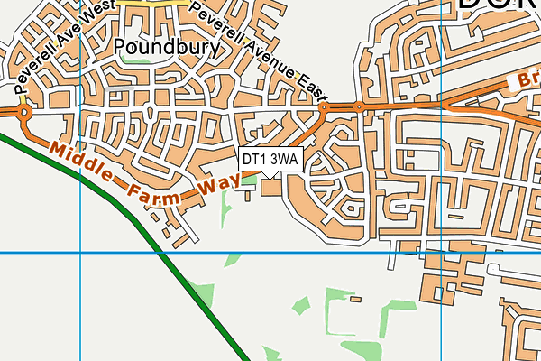 DT1 3WA map - OS VectorMap District (Ordnance Survey) DT1 3WA map - OS VectorMap District (Ordnance Survey)