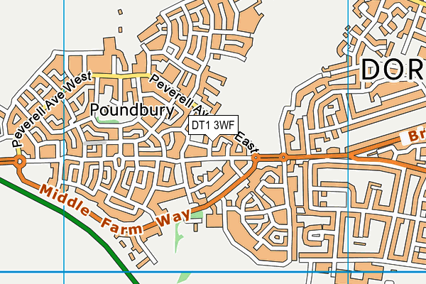 DT1 3WF map - OS VectorMap District (Ordnance Survey) DT1 3WF map - OS VectorMap District (Ordnance Survey)