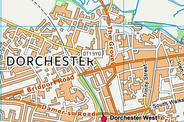 DT1 9YG map - OS VectorMap District (Ordnance Survey) DT1 9YG map - OS VectorMap District (Ordnance Survey)