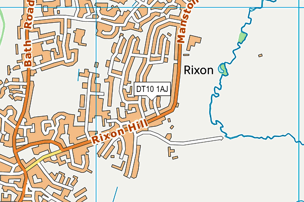 DT10 1AJ map - OS VectorMap District (Ordnance Survey)