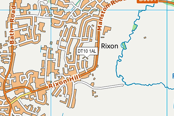 DT10 1AL map - OS VectorMap District (Ordnance Survey)
