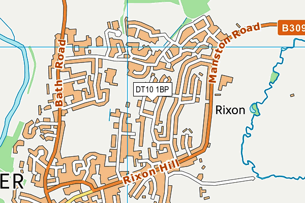 DT10 1BP map - OS VectorMap District (Ordnance Survey)