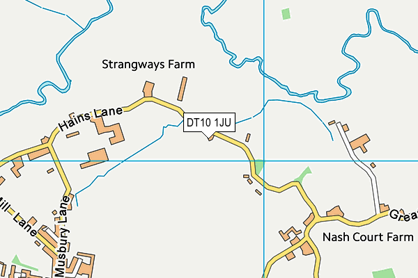 DT10 1JU map - OS VectorMap District (Ordnance Survey)