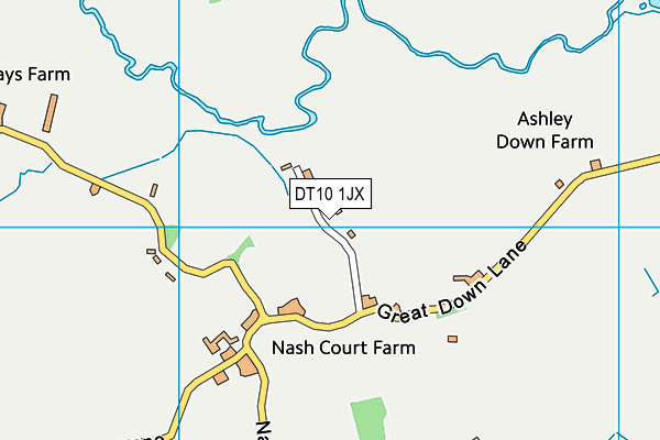 DT10 1JX map - OS VectorMap District (Ordnance Survey)