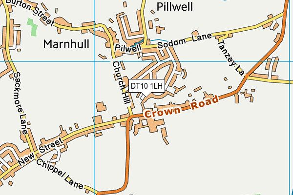DT10 1LH map - OS VectorMap District (Ordnance Survey)