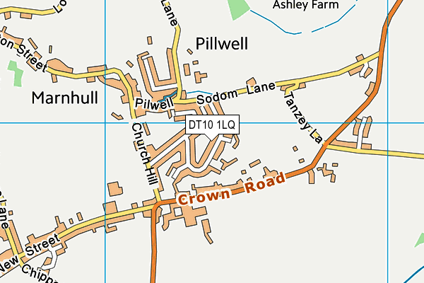 DT10 1LQ map - OS VectorMap District (Ordnance Survey)