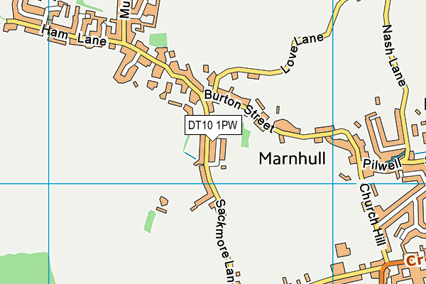 DT10 1PW map - OS VectorMap District (Ordnance Survey)