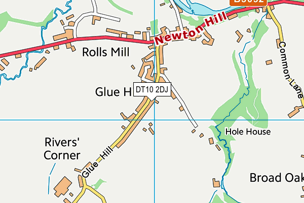 DT10 2DJ map - OS VectorMap District (Ordnance Survey)