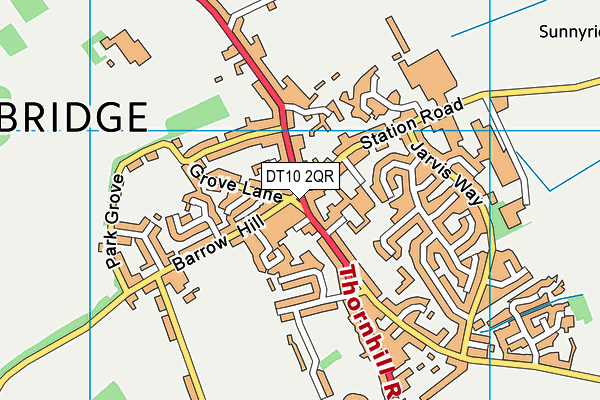 DT10 2QR map - OS VectorMap District (Ordnance Survey)