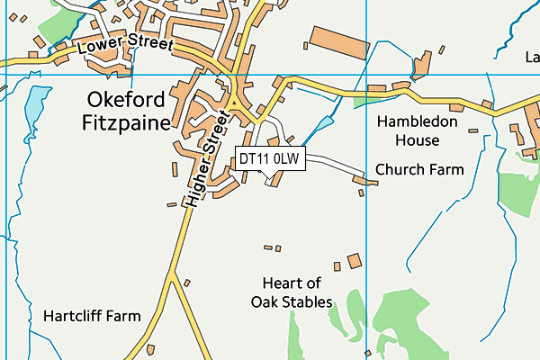 DT11 0LW map - OS VectorMap District (Ordnance Survey) DT11 0LW map - OS VectorMap District (Ordnance Survey)