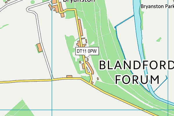 DT11 0PW map - OS VectorMap District (Ordnance Survey) DT11 0PW map - OS VectorMap District (Ordnance Survey)