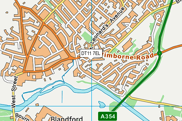 DT11 7EL map - OS VectorMap District (Ordnance Survey)